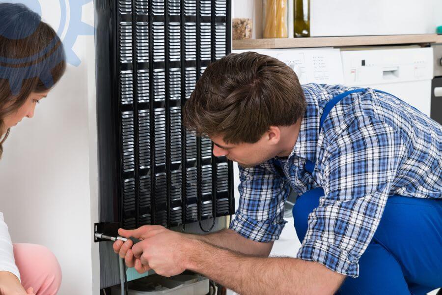 Professional fridge condenser coil repair